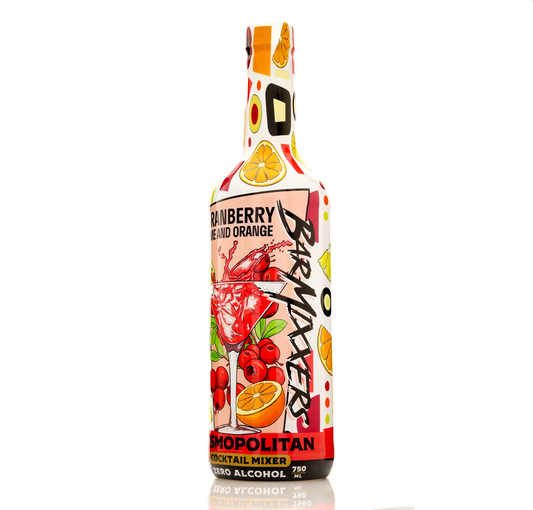 Barmixxers Cosmopolitan Mix, Made With Real Lime Juice, Cranberry Juice, Burnt Orange with Natural Flavors, Cosmo Cocktail Mixer, Bartender Mixer, Drinking Gifts, Home Cocktail bar, 750 ML