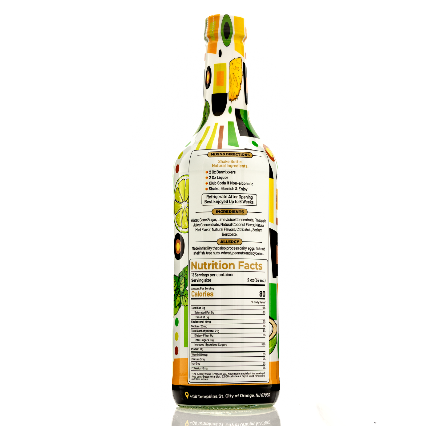 Barmixxers - Premium Pineapple Coconut Mojito Mix, Made with Real Lime Juice, Mojito Mint, Cane Sugar, Coconut, Refreshing Rum Mojito Mixer. Ready to Use