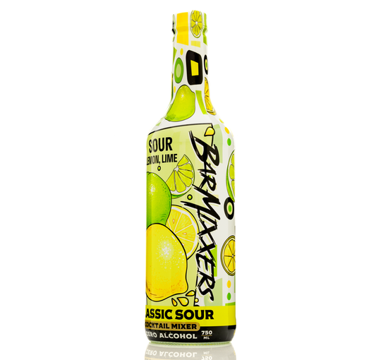 Barmixxers - Lemon & Lime Sour Mix- Premium Beverage Concentrate for Delicious Cocktails, Tea, Soda, Coffee Drinks, Baking, and More - 750 ML oz With 13 Servings
