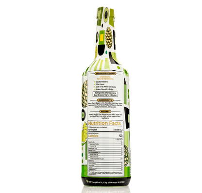 Barmixxers Agave Margarita Batching Mix & Frozen Margarita Concentrate - Handcrafted with Organic Agave Nectar, Lime Juice, Orange Peel, & Sea Salt -750 ML