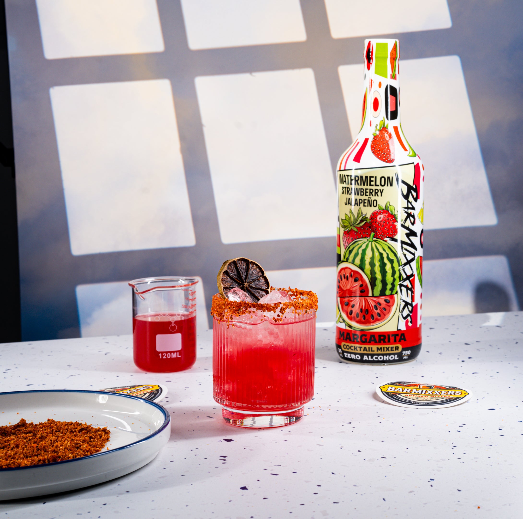 Cocktail Mixer Spicy Watermelon Strawberry Jalapeño Margarita Mix - 750ml