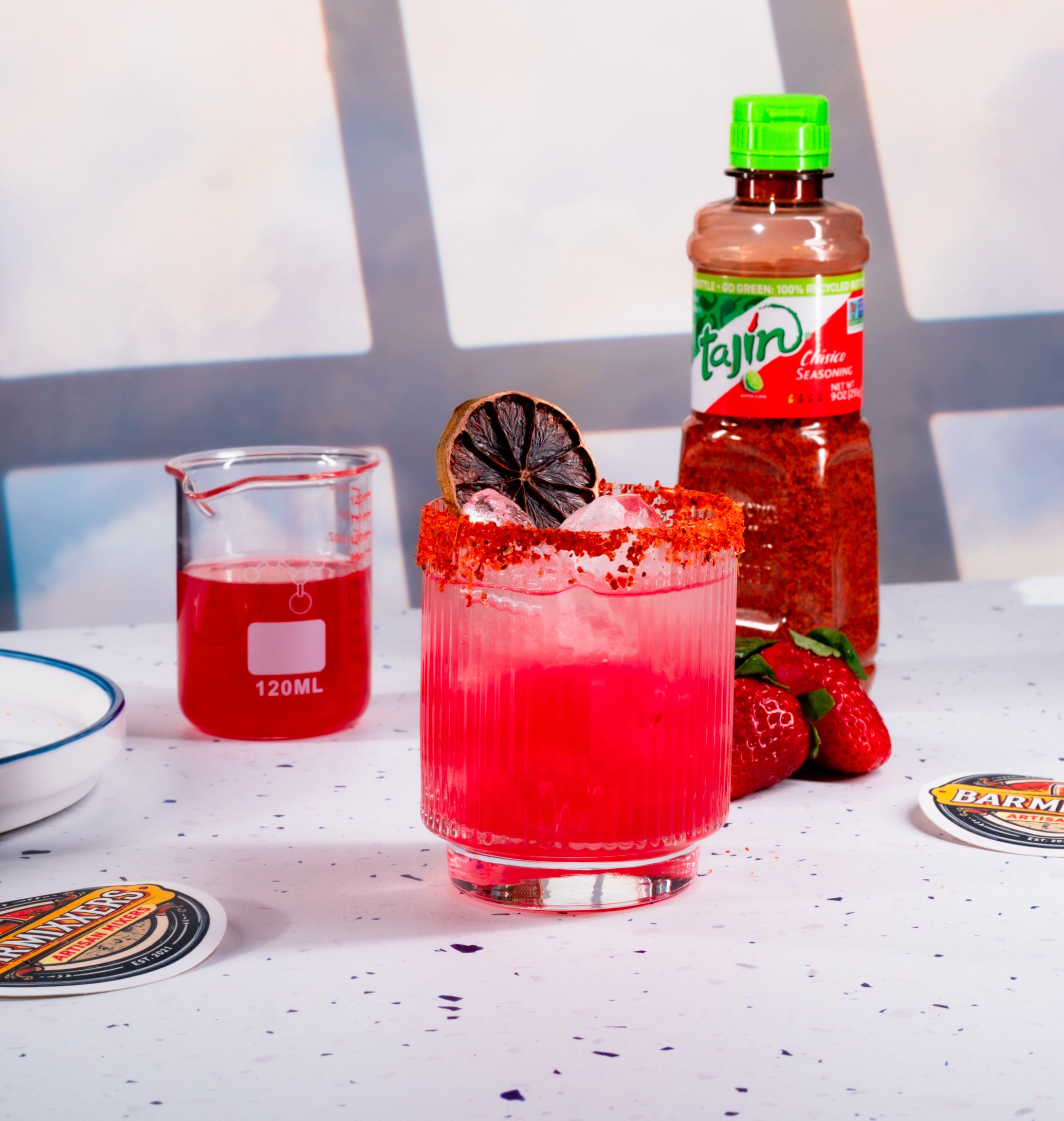 Cocktail Mixer Spicy Watermelon Strawberry Jalapeño Margarita Mix - 750ml