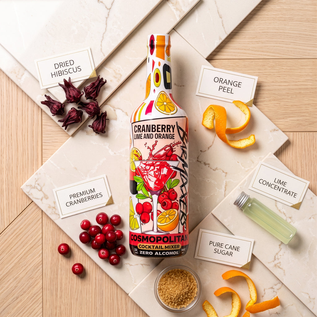 BarMixxers Premium Classic Cosmopolitan Elixir | Zero-Proof Botanical Mixer | 750ml