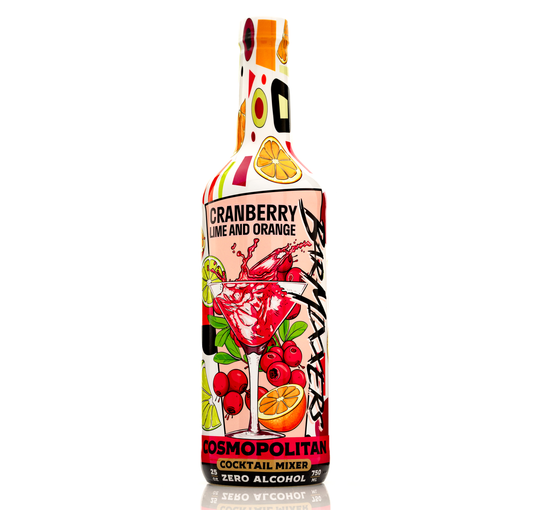 Barmixxers Cosmopolitan Mix, Made With Real Lime Juice, Cranberry Juice, Burnt Orange with Natural Flavors, Cosmo Cocktail Mixer, Bartender Mixer, Drinking Gifts, Home Cocktail bar, 750 ML