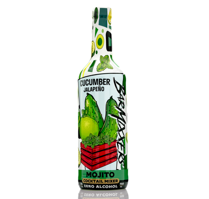 Barmixxers Premium Cucumber Jalapeño Mojito Mix, Made with Real Lime Juice, Mojito Mint, Lime Peel, Cane Sugar, Refreshing Everyday Cocktail Mixer. Ready to Use - 750 ML
