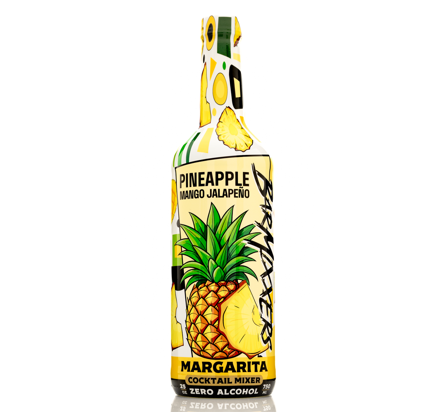 Barmixxers Premium Pineapple Mango Spicy Jalapeño Margarita Mix Made with Real Jalapeños, Agave, Cane Sugar, Fresh Limes, Lots of Flavor and Flavor & Ready To Use, 750 Ml