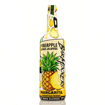 Barmixxers Premium Pineapple Mango Spicy Jalapeño Margarita Mix Made with Real Jalapeños, Agave, Cane Sugar, Fresh Limes, Lots of Flavor and Flavor & Ready To Use, 750 Ml