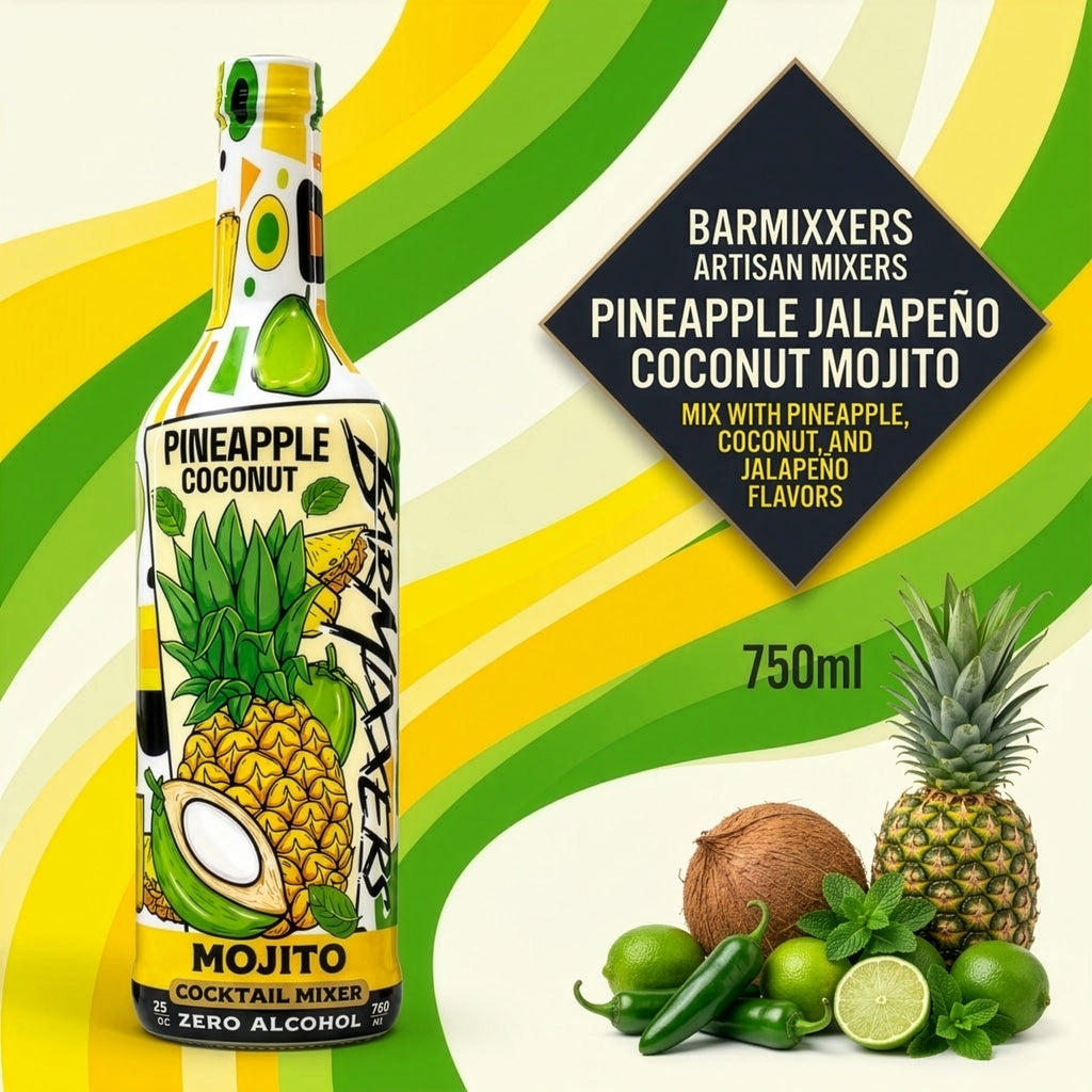 BarMixxers Premium Pineapple Coconut Elixir | Zero-Proof Botanical Mixer | 750ml