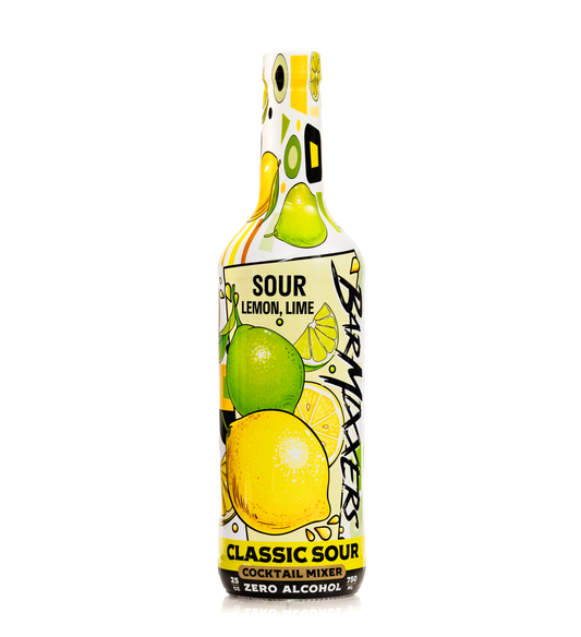 Classic Sour Mixer – Lemon & Lime Balance, Cane Sugar Blend | BarMixxers