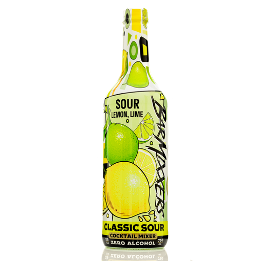 Barmixxers - Lemon & Lime Sour Mix- Premium Beverage Concentrate for Delicious Cocktails, Tea, Soda, Coffee Drinks, Baking, and More - 750 ML oz With 13 Servings
