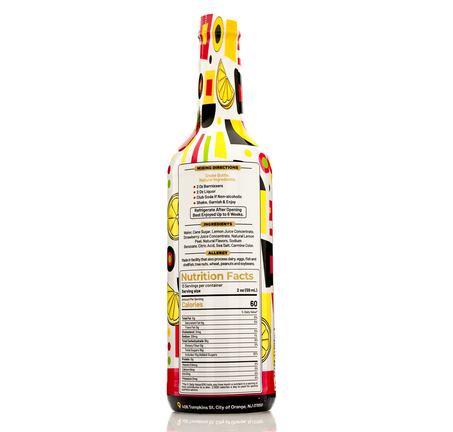 Barmixxers - Strawberry Lemon Drop Mix- Premium Beverage Concentrate for Delicious Cocktails, Tea, Soda, Coffee Drinks, Baking, and More - 750 ml