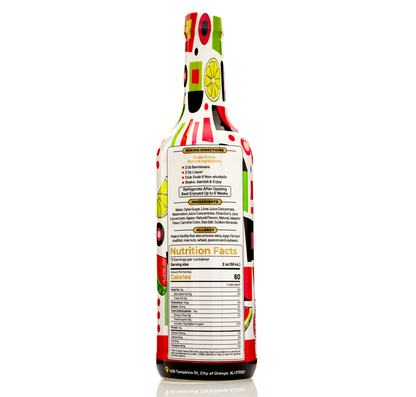 Barmixxers Premium Spicy Watermelon Strawberry Jalapeño Margarita Mix, Fresh - Pressed Watermelon & Strawberry, Agave, Natural Ingredients, Lots of Flavor, Ready to Use, 750 ML