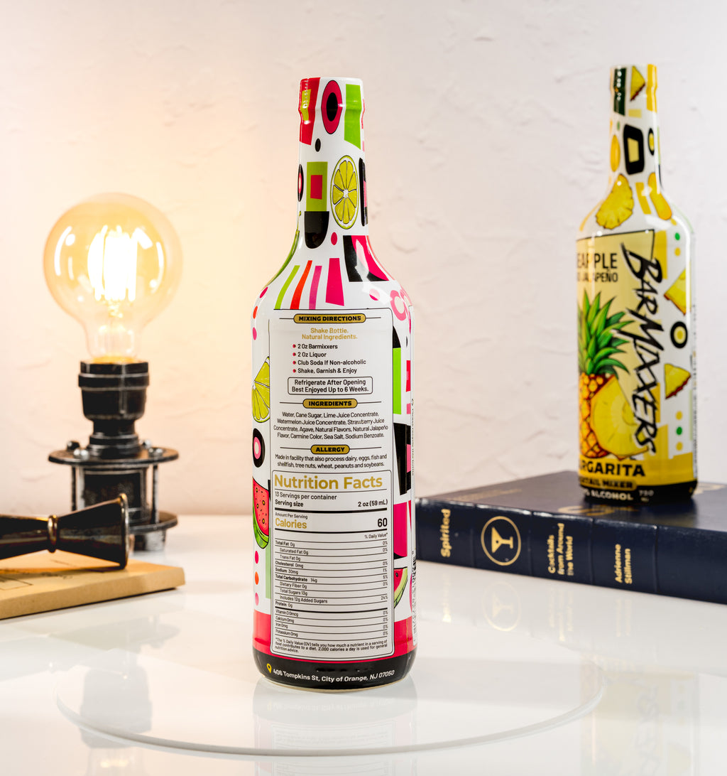 Cocktail Mixer Spicy Watermelon Strawberry Jalapeño Margarita Mix - 750ml