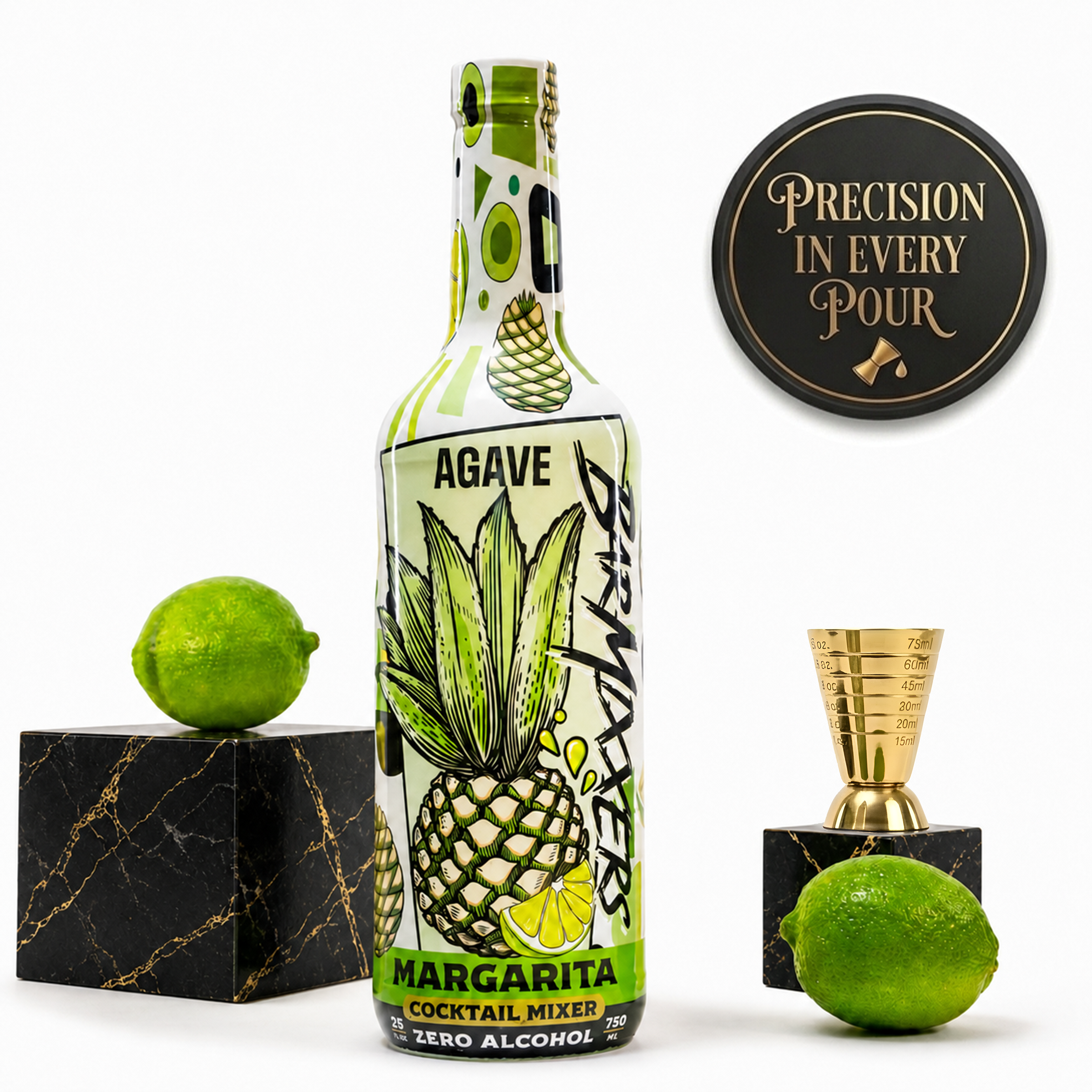 BarMixxers Premium Classic Agave Elixir | Zero-Proof Botanical Mixer | 750ml