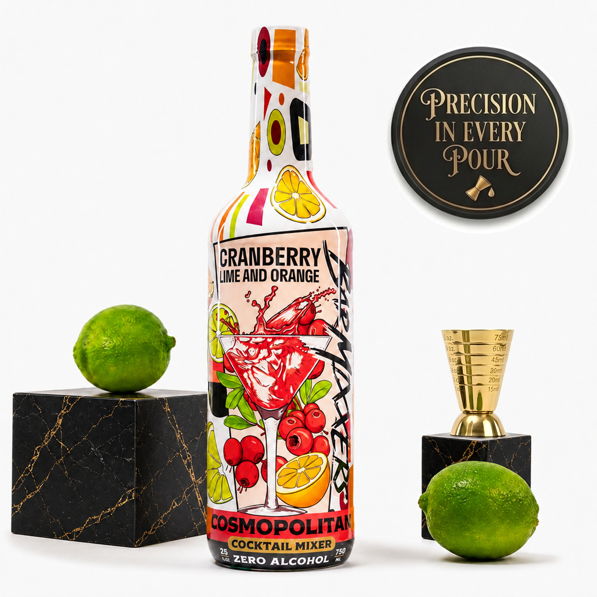 BarMixxers Premium Classic Cosmopolitan Elixir | Zero-Proof Botanical Mixer | 750ml