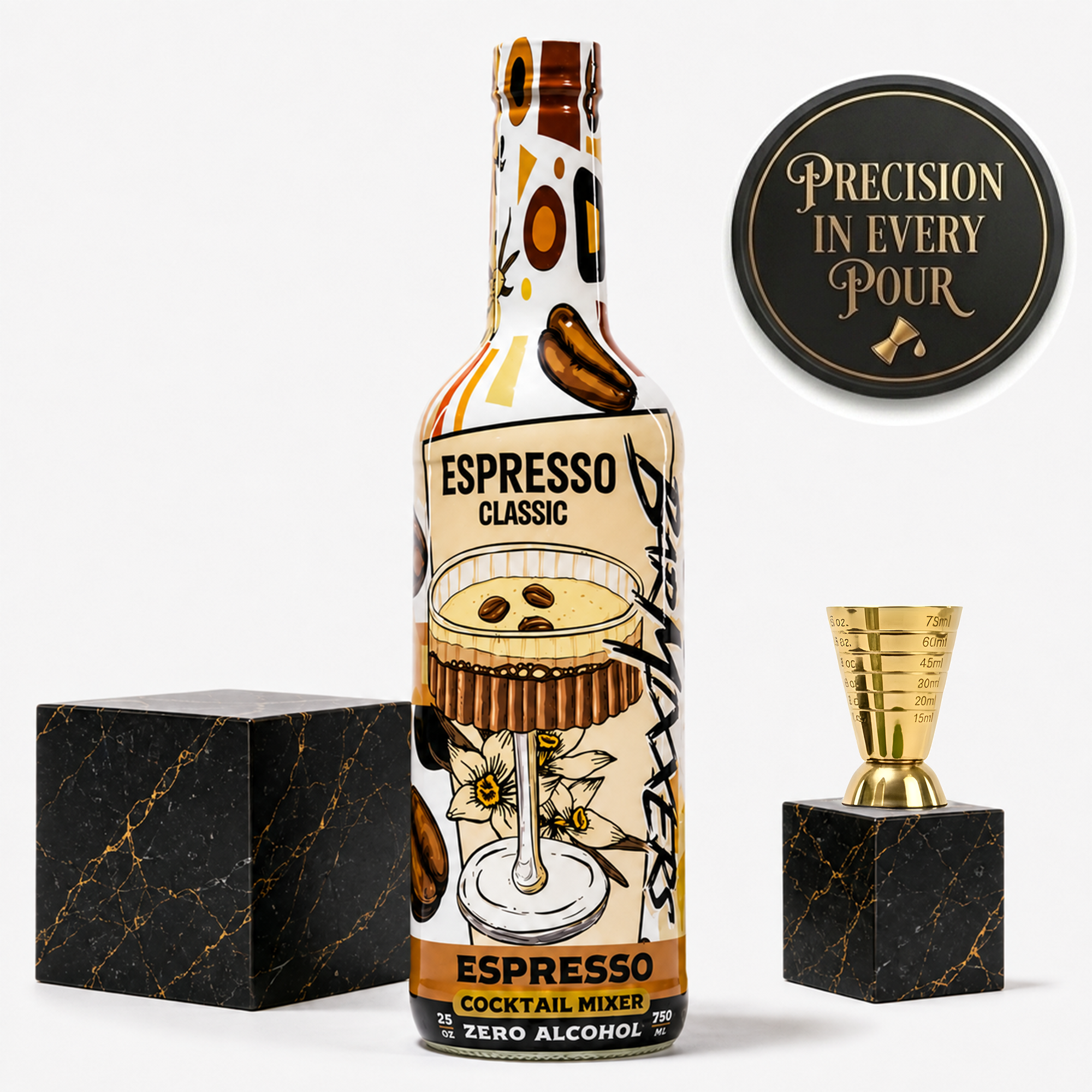 BarMixxers Premium Espresso Martini Elixir | Zero-Proof Botanical Mixer | 750ml
