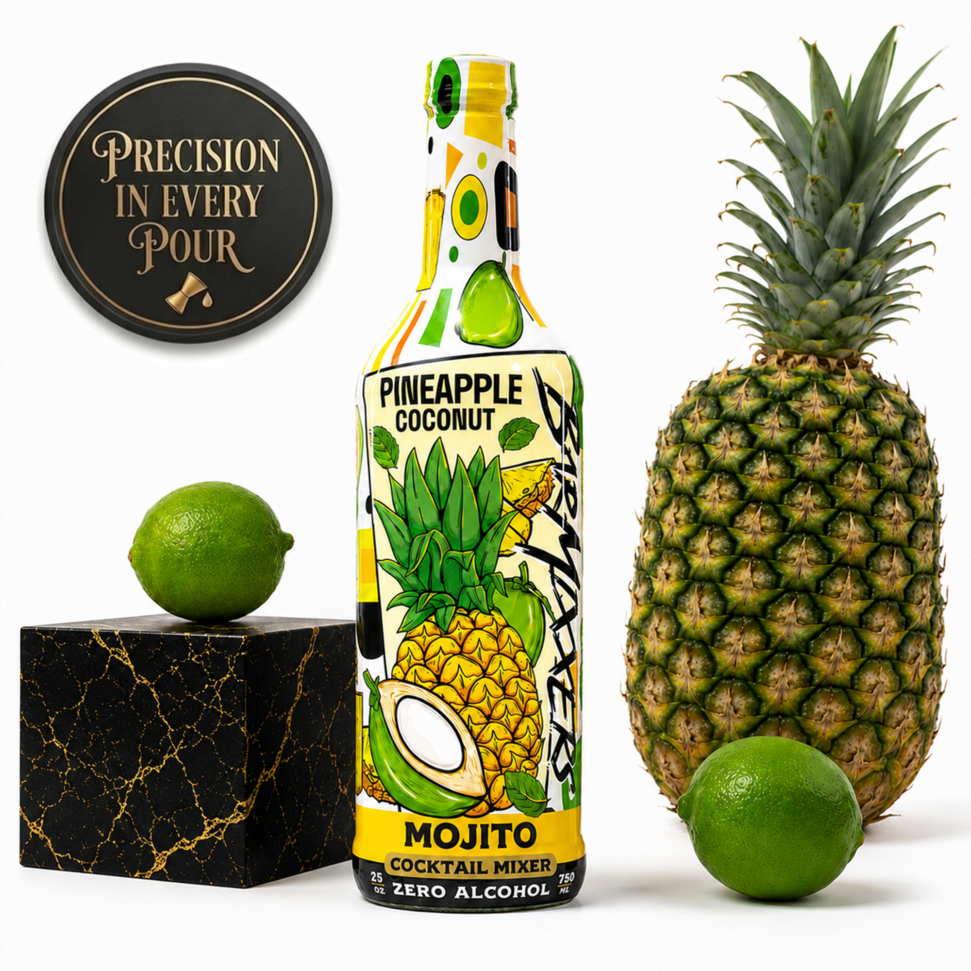 BarMixxers Premium Pineapple Coconut Elixir | Zero-Proof Botanical Mixer | 750ml