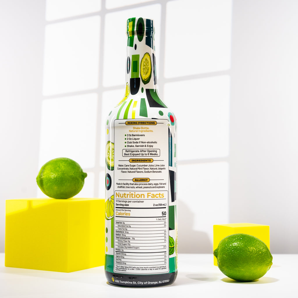 Cocktail Mixer Premium Cucumber Jalapeño Mojito Mix - 750ml