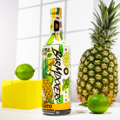 BarMixxers Premium Pineapple Coconut Mint Elixir | Non-Alcoholic Botanical Mixer | 750ml