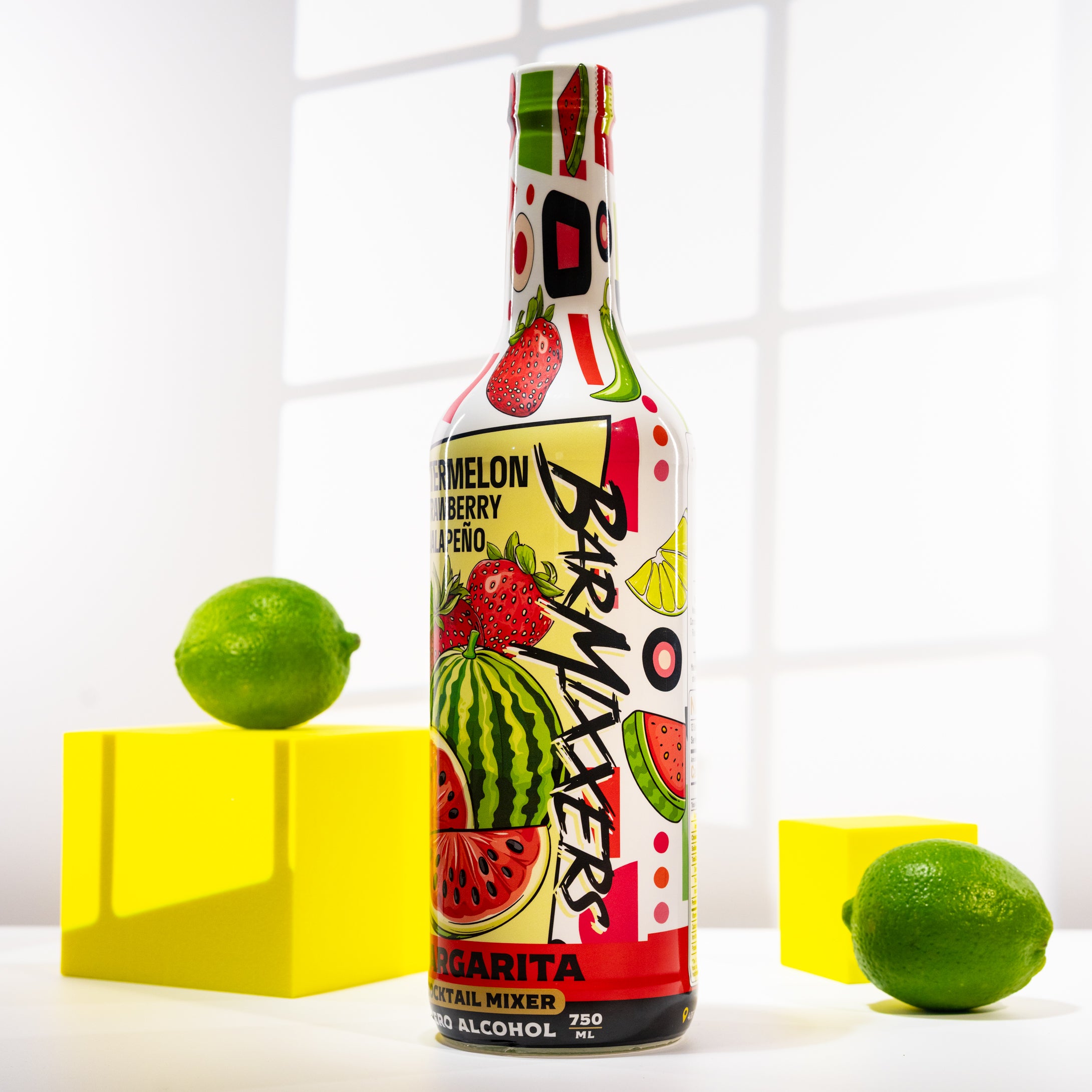 Cocktail Mixer Spicy Watermelon Strawberry Jalapeño Margarita Mix - 750ml